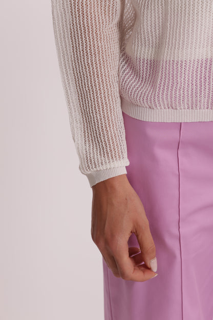 MAGLIA TRAFORATA A MANICHE LUNGHE