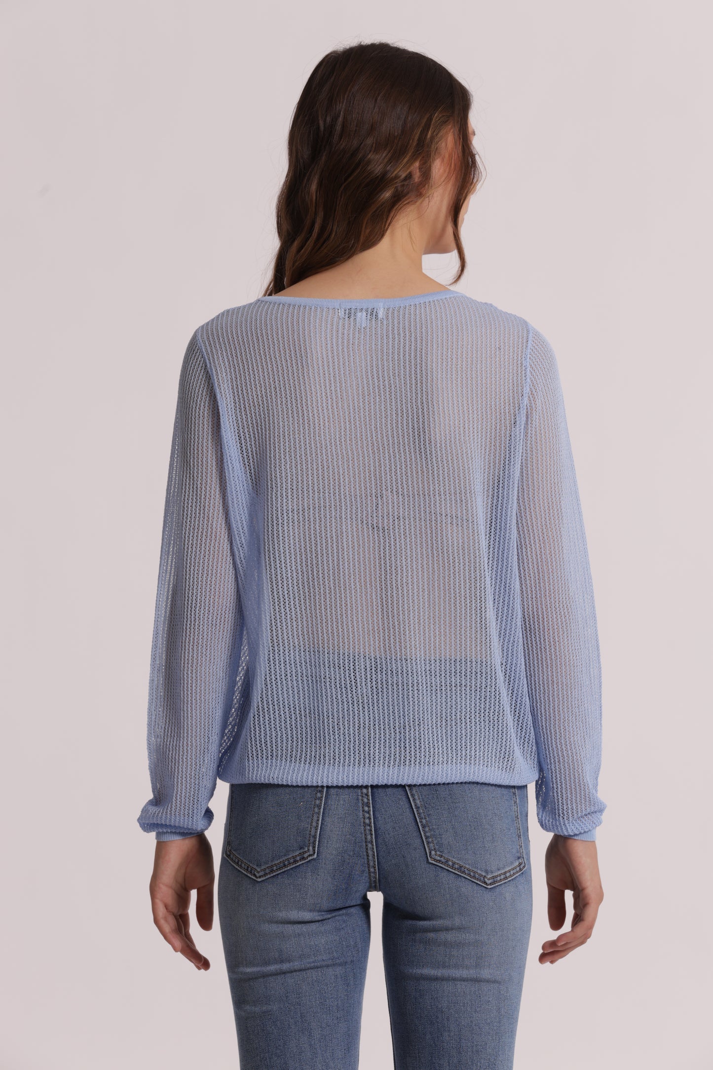 MAGLIA TRAFORATA A MANICHE LUNGHE