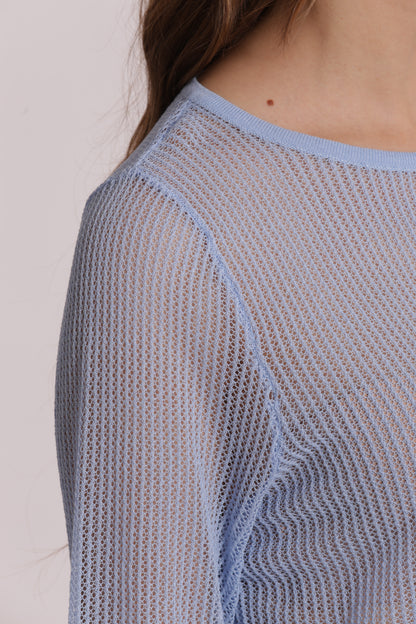 MAGLIA TRAFORATA A MANICHE LUNGHE