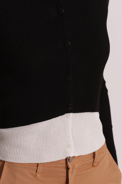 CARDIGAN IN MAGLIA DOPPIA ABBOTTONATURA