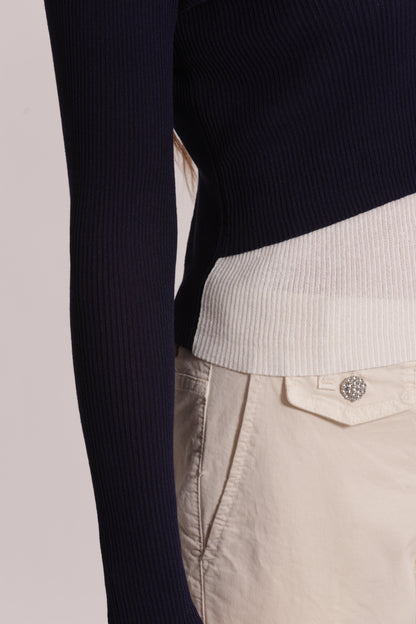 CARDIGAN IN MAGLIA DOPPIA ABBOTTONATURA