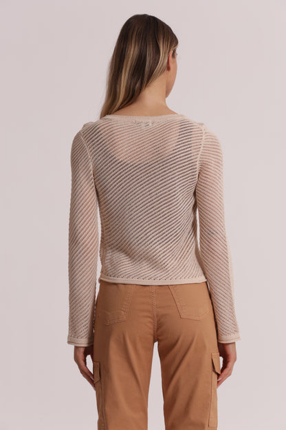 CARDIGAN IN MAGLIA CON FIOCCHI