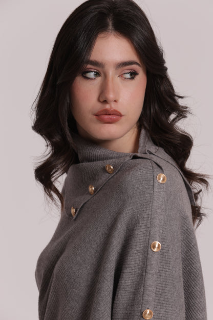 MAGLIA COLLO ALTO CON BOTTONI