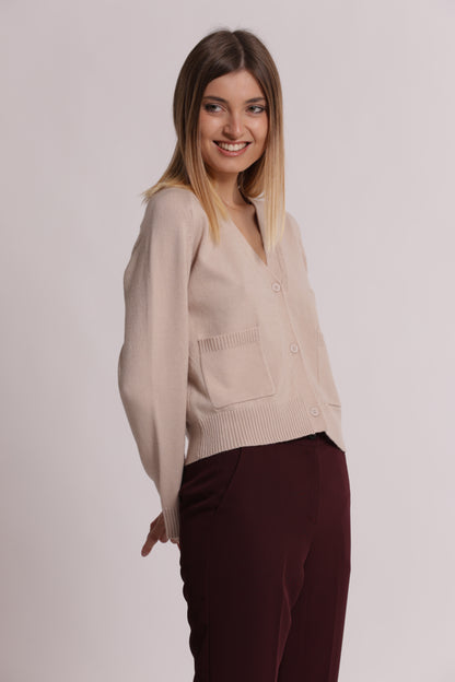 MAGLIA CARDIGAN CON TASCHE