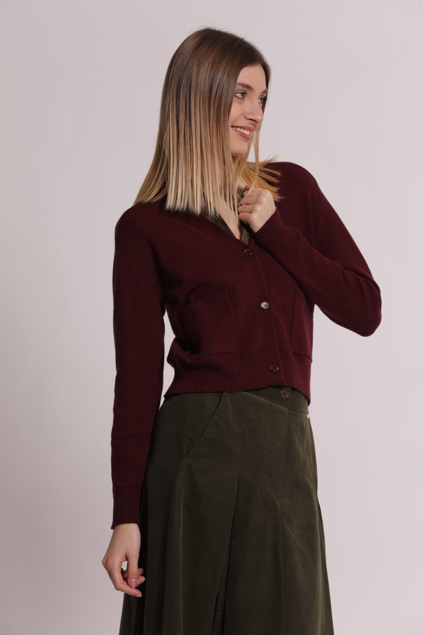 MAGLIA CARDIGAN CON TASCHE