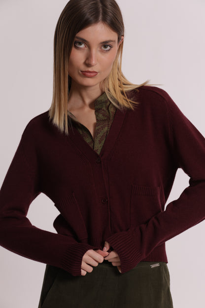 MAGLIA CARDIGAN CON TASCHE