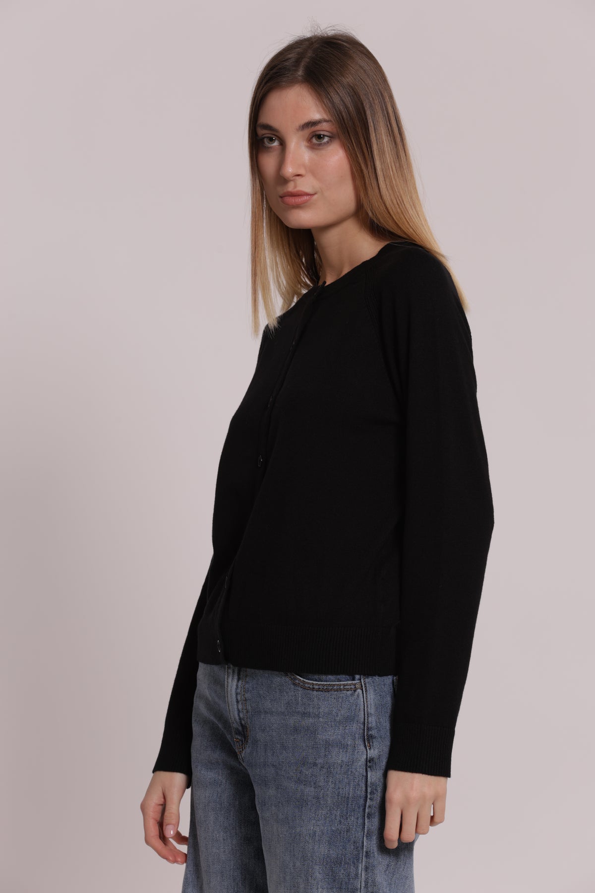 MAGLIA CARDIGAN SCOLLO TONDO