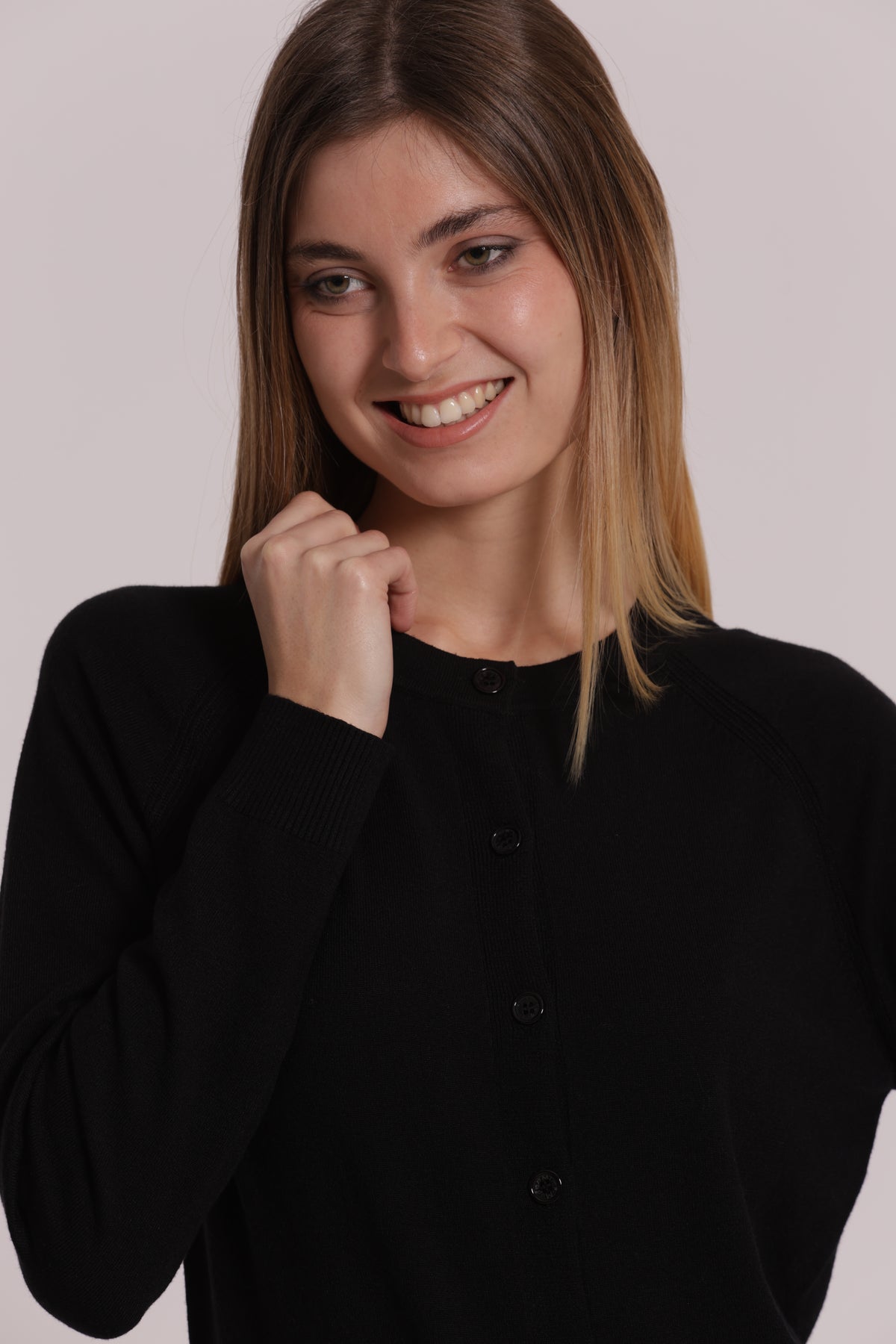 MAGLIA CARDIGAN SCOLLO TONDO