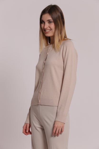 MAGLIA CARDIGAN SCOLLO TONDO