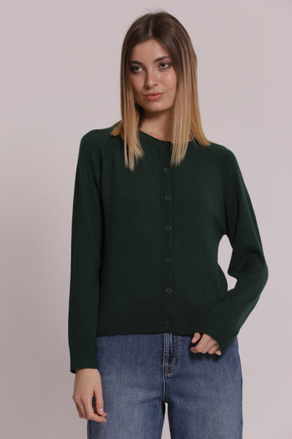 MAGLIA CARDIGAN SCOLLO TONDO