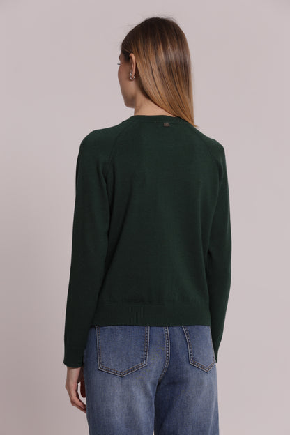 MAGLIA CARDIGAN SCOLLO TONDO