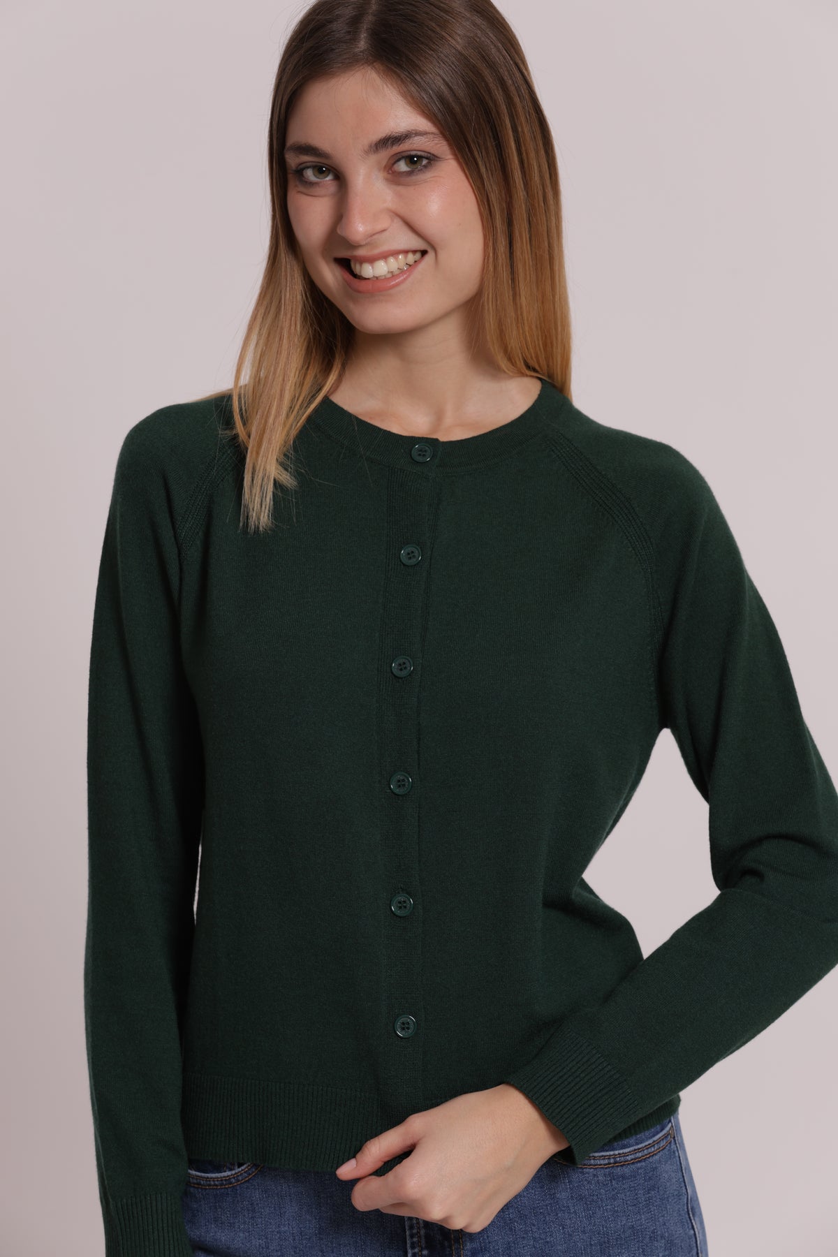 MAGLIA CARDIGAN SCOLLO TONDO