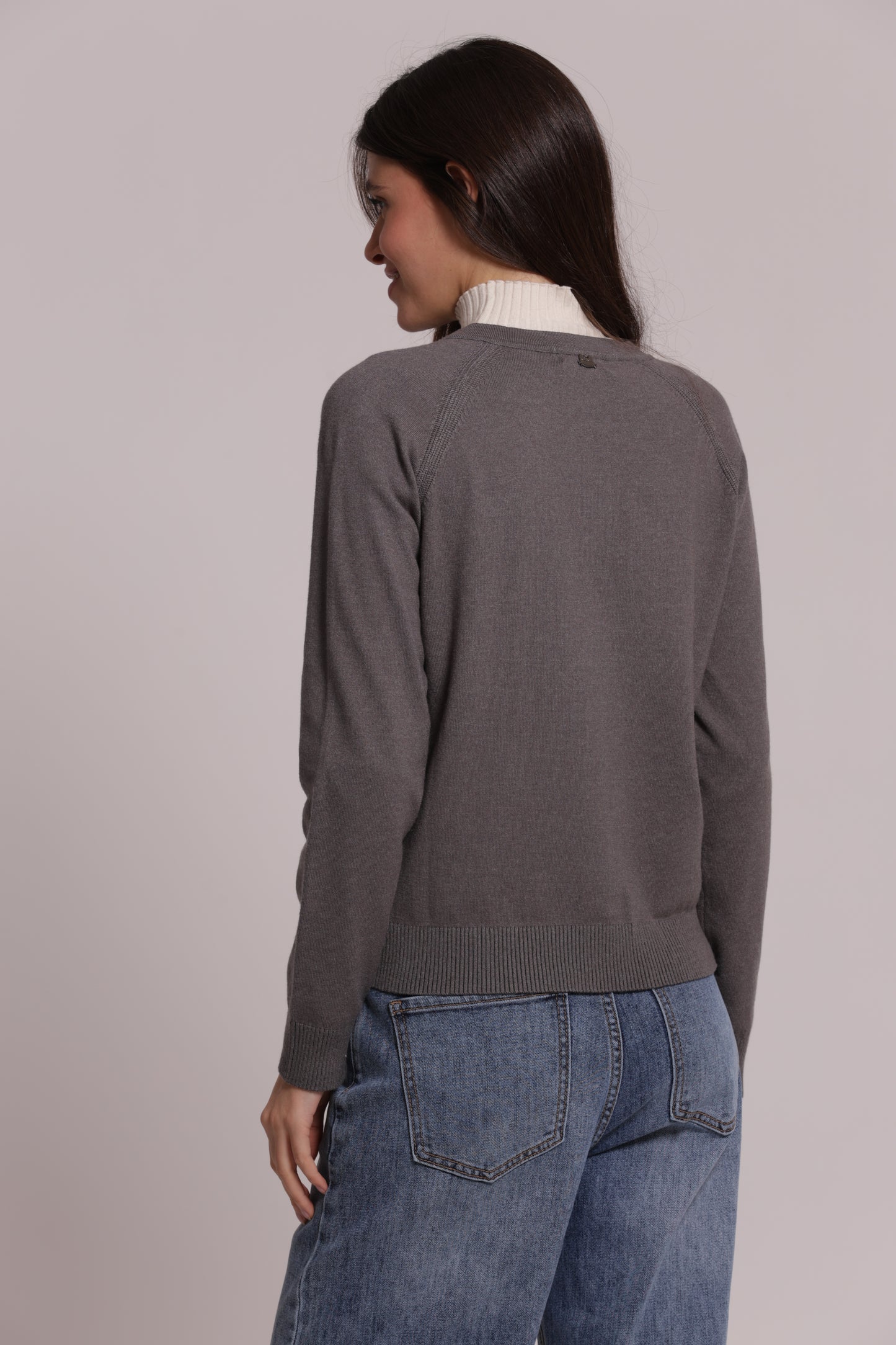 MAGLIA CARDIGAN SCOLLO TONDO