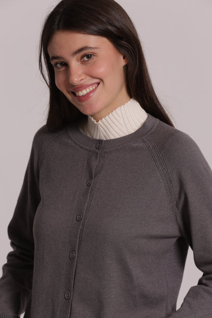 MAGLIA CARDIGAN SCOLLO TONDO