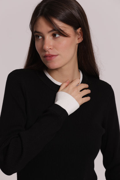MAGLIA SCOLLO TONDO BICOLOR