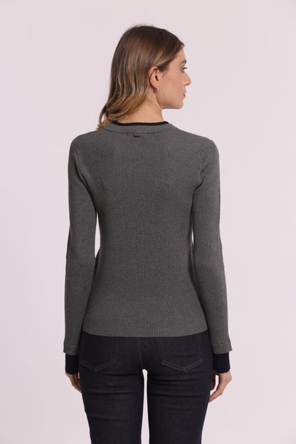 MAGLIA SCOLLO TONDO BICOLOR