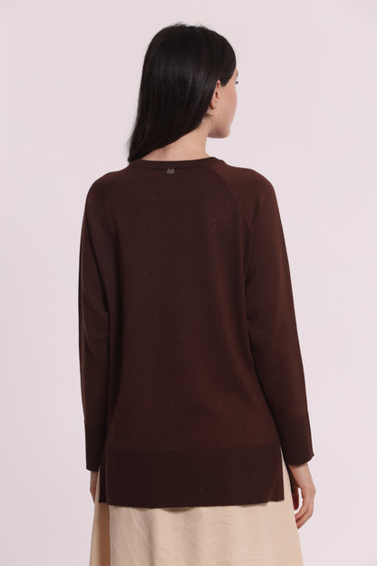MAGLIA CON STRASS E COLLO REMOVIBILE