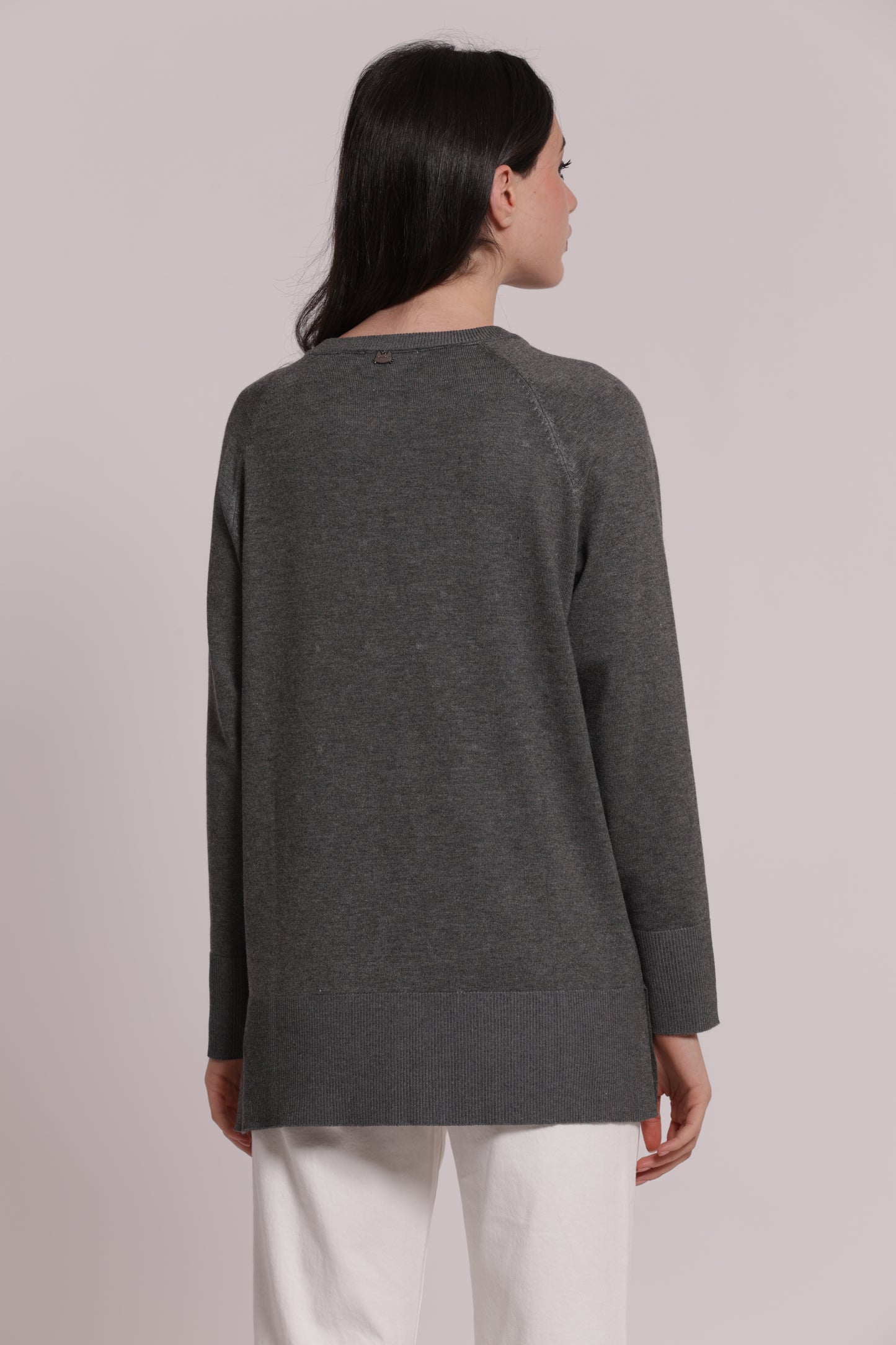 MAGLIA CON STRASS E COLLO REMOVIBILE