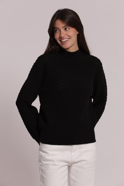 MAGLIA LUPETTO CON TRAMA DIAGONALE