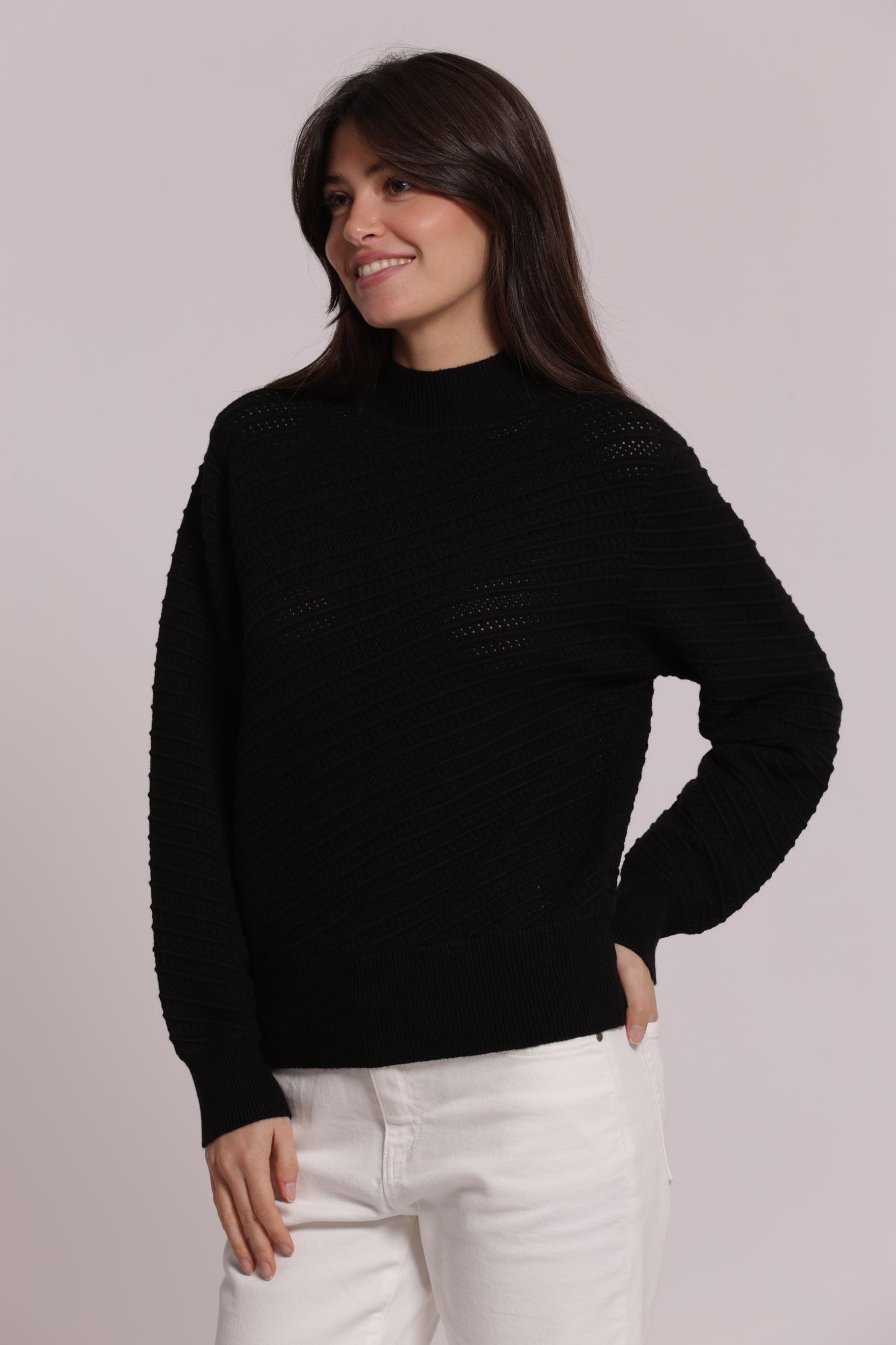 MAGLIA LUPETTO CON TRAMA DIAGONALE