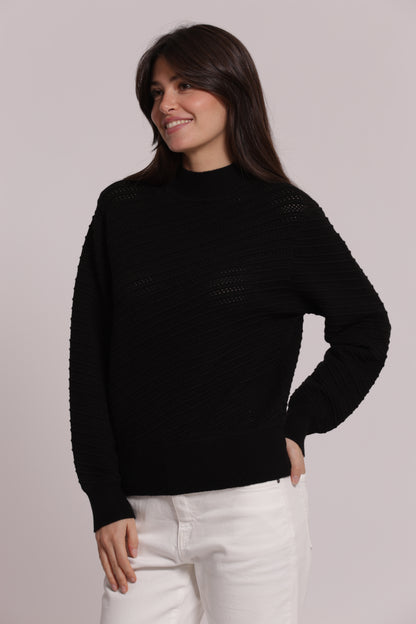 MAGLIA LUPETTO CON TRAMA DIAGONALE
