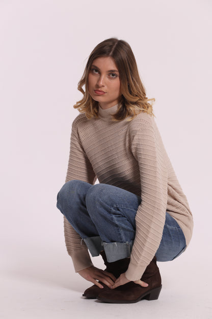 MAGLIA LUPETTO CON TRAMA DIAGONALE