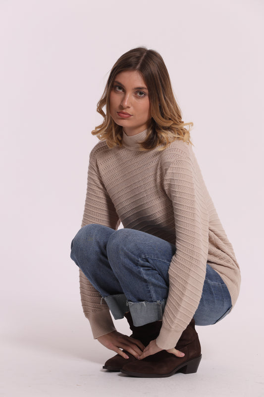MAGLIA LUPETTO CON TRAMA DIAGONALE
