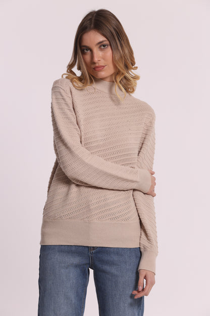 MAGLIA LUPETTO CON TRAMA DIAGONALE