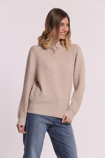 MAGLIA LUPETTO CON TRAMA DIAGONALE