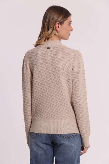 MAGLIA LUPETTO CON TRAMA DIAGONALE