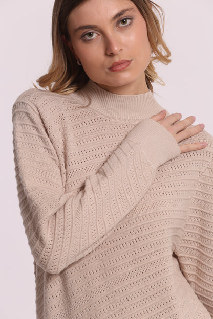 MAGLIA LUPETTO CON TRAMA DIAGONALE