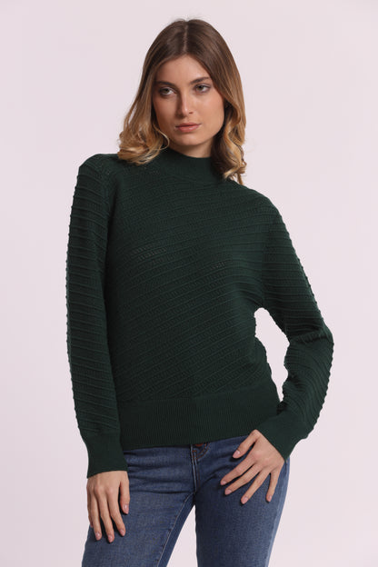 MAGLIA LUPETTO CON TRAMA DIAGONALE
