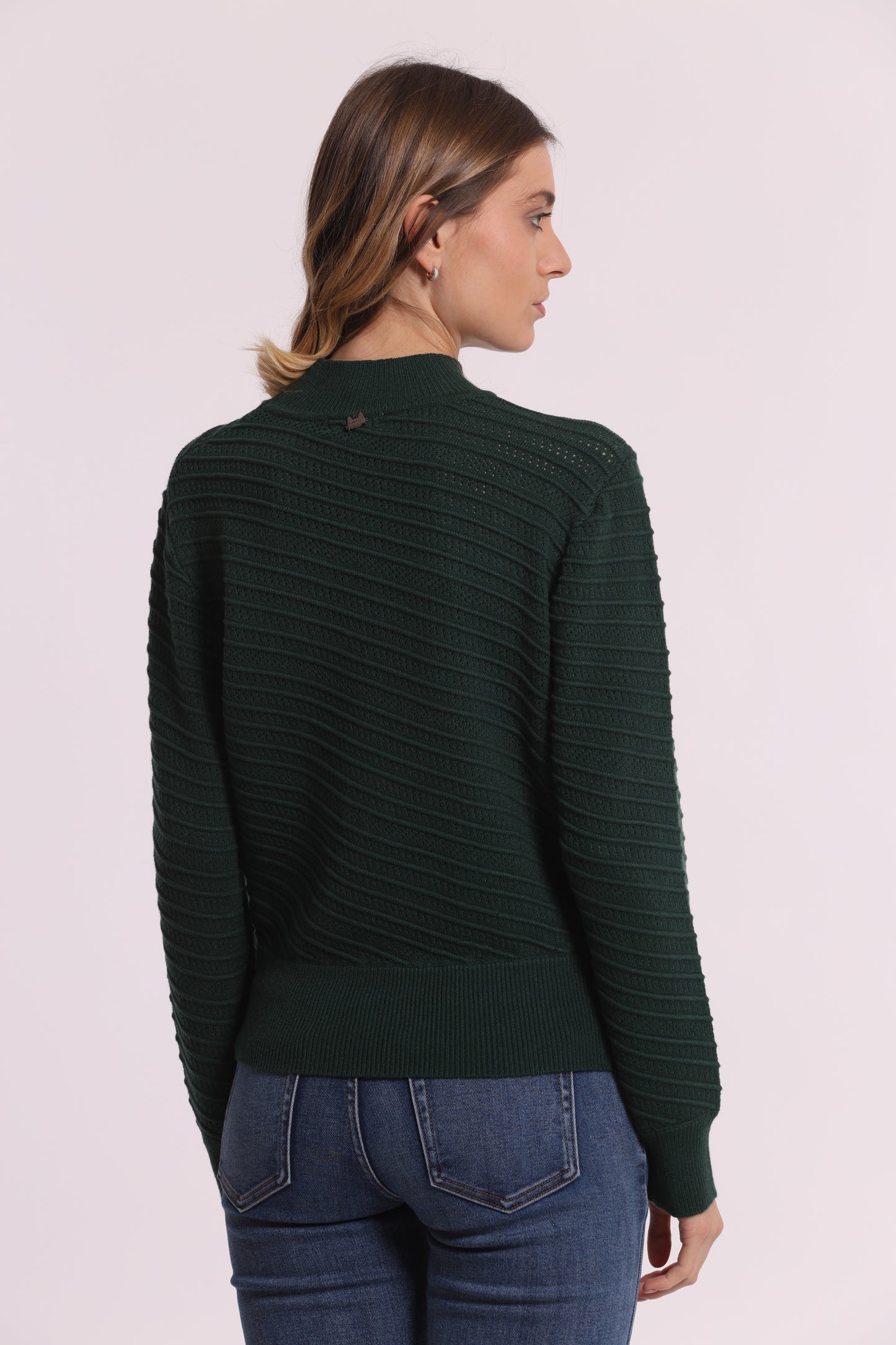MAGLIA LUPETTO CON TRAMA DIAGONALE