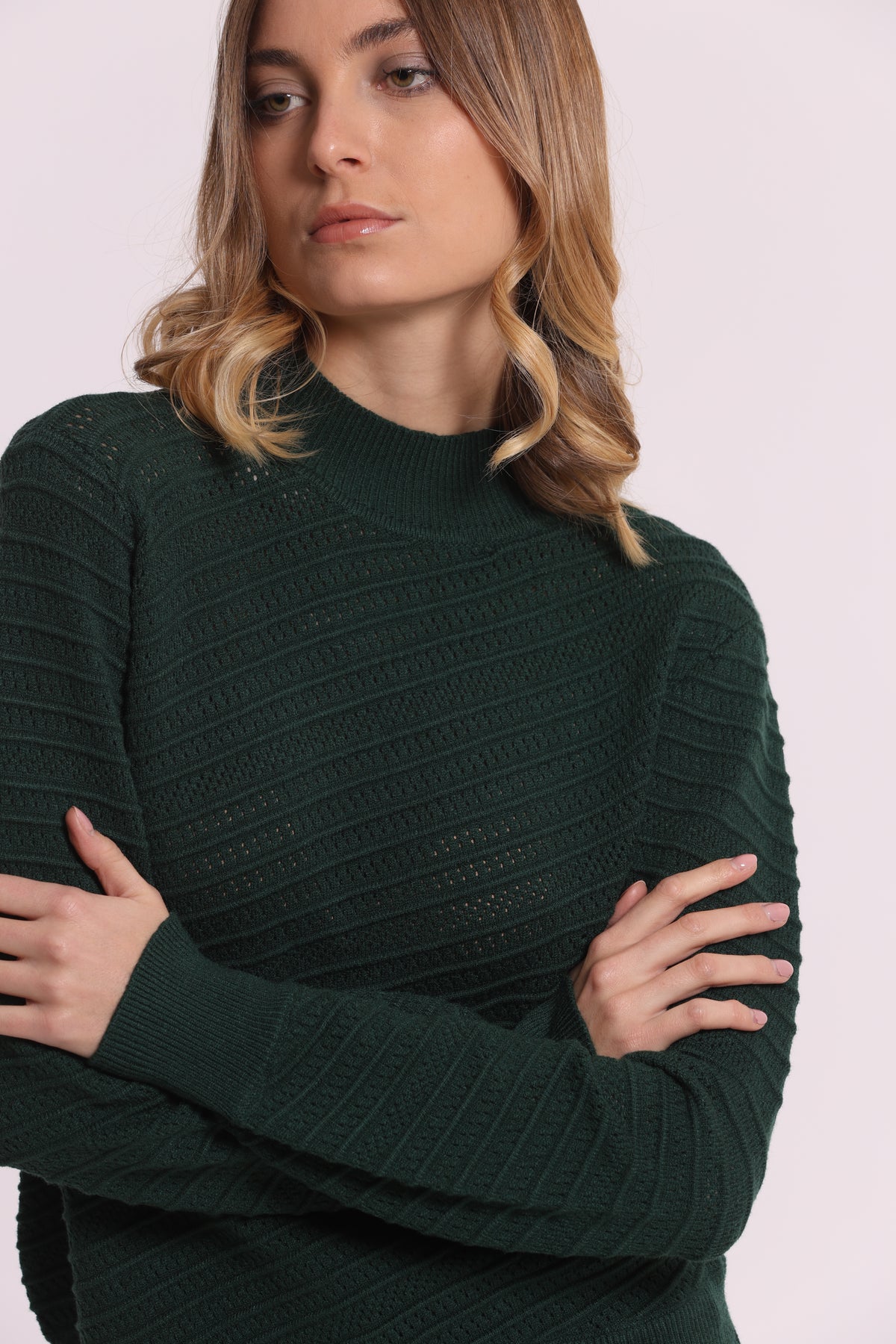 MAGLIA LUPETTO CON TRAMA DIAGONALE