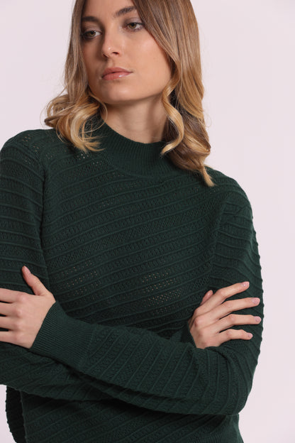MAGLIA LUPETTO CON TRAMA DIAGONALE