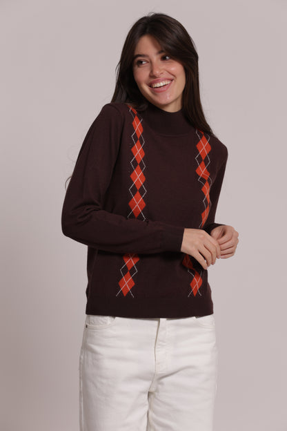 MAGLIA LUPETTO CON  DETTAGLI ROMBO