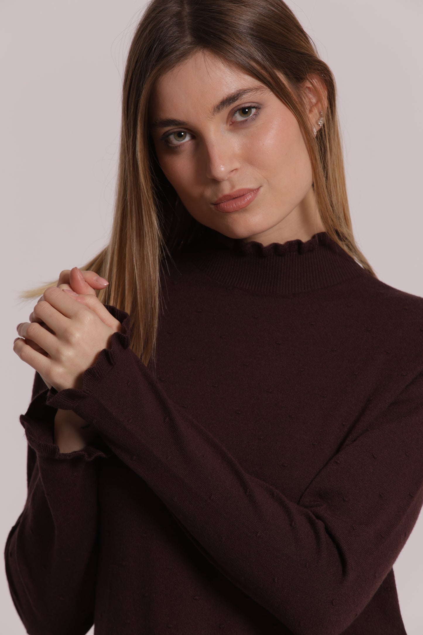 MAGLIA COLLO ALTO TRAMA POIS