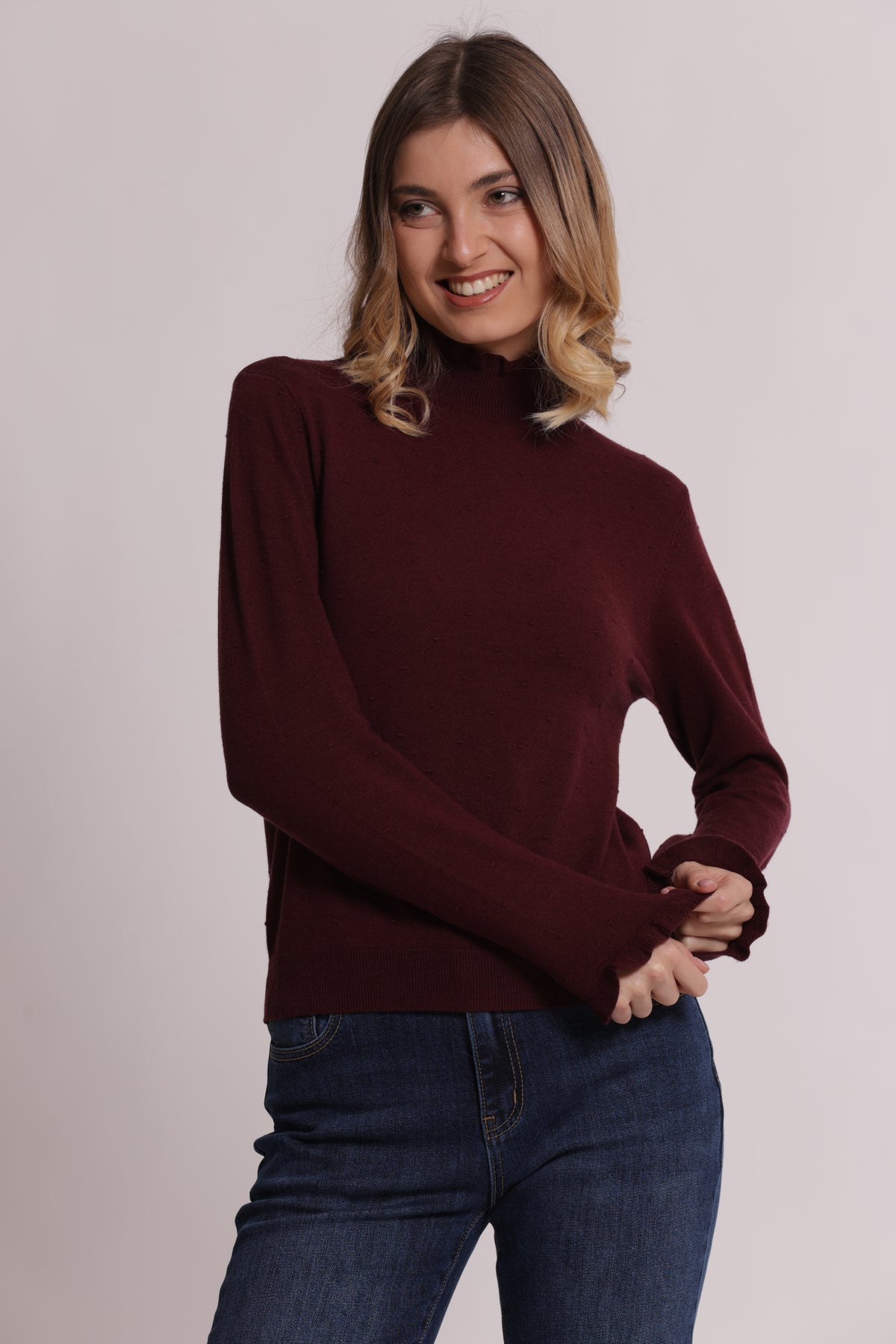 MAGLIA COLLO ALTO TRAMA POIS