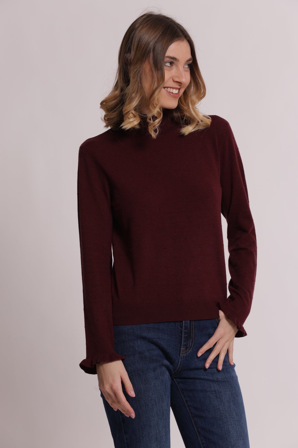 MAGLIA COLLO ALTO TRAMA POIS