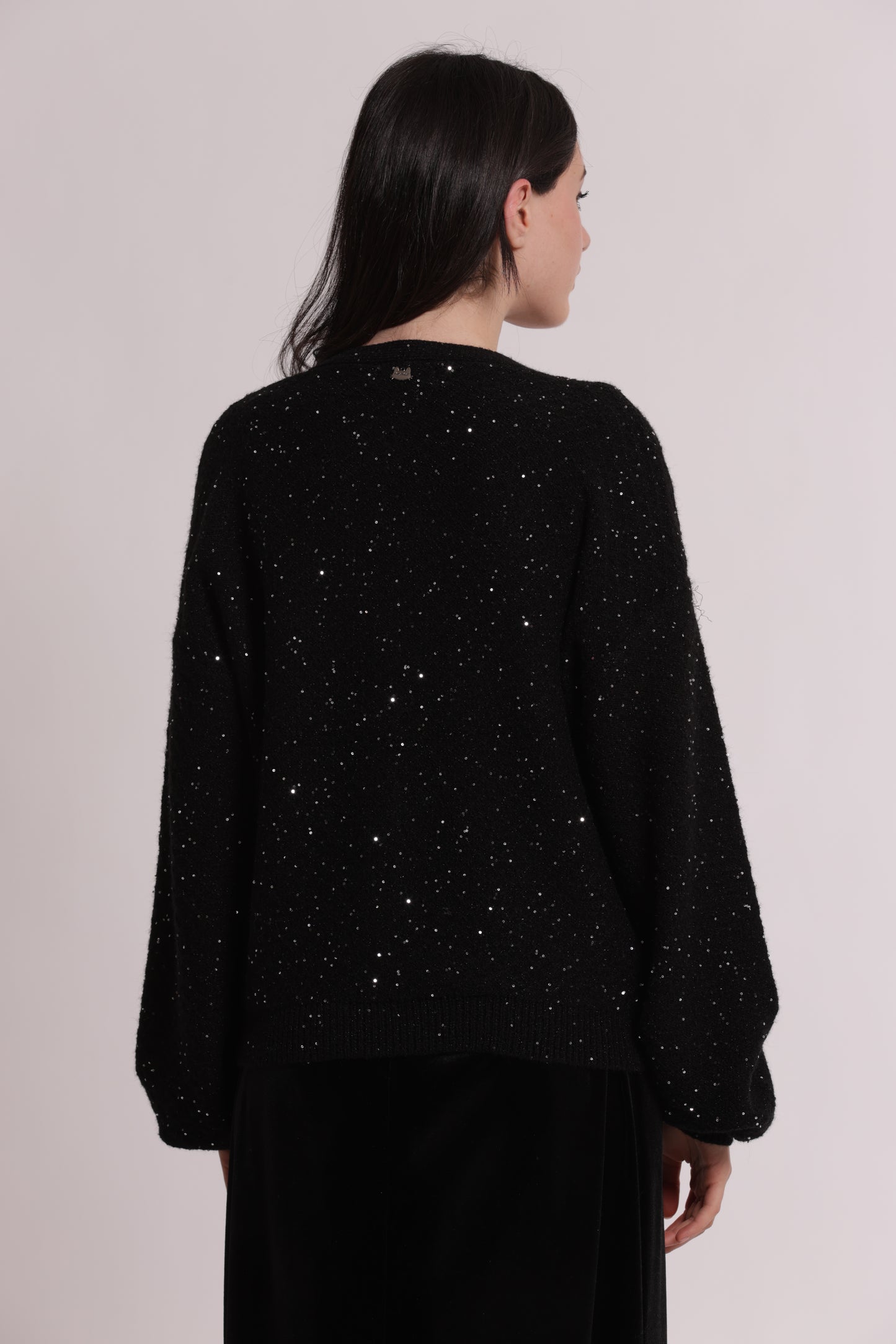 MAGLIA CARDIGAN CON PAILLETTES