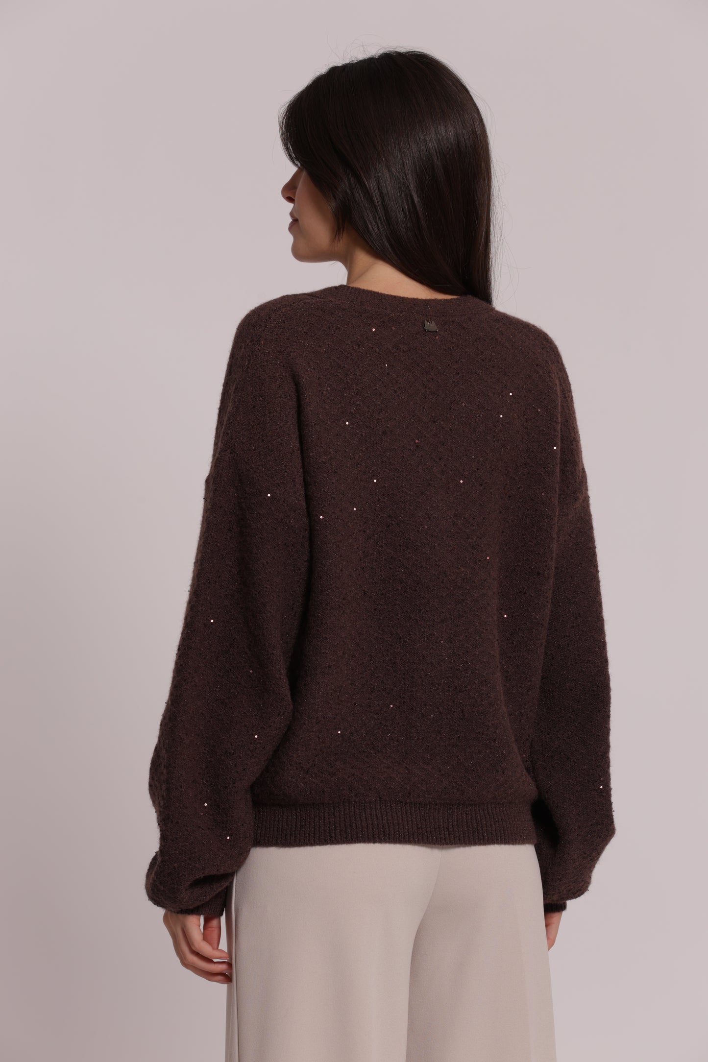 MAGLIA CARDIGAN CON PAILLETTES