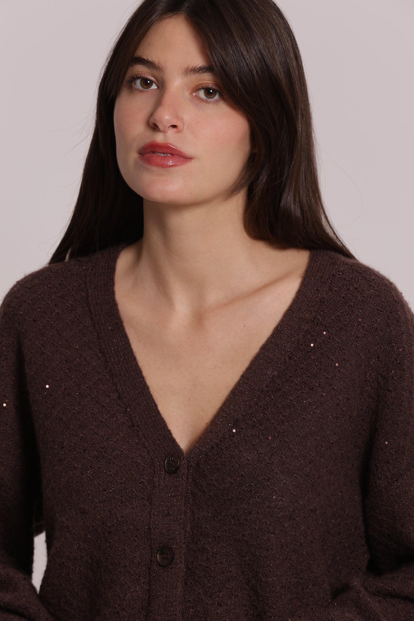 MAGLIA CARDIGAN CON PAILLETTES