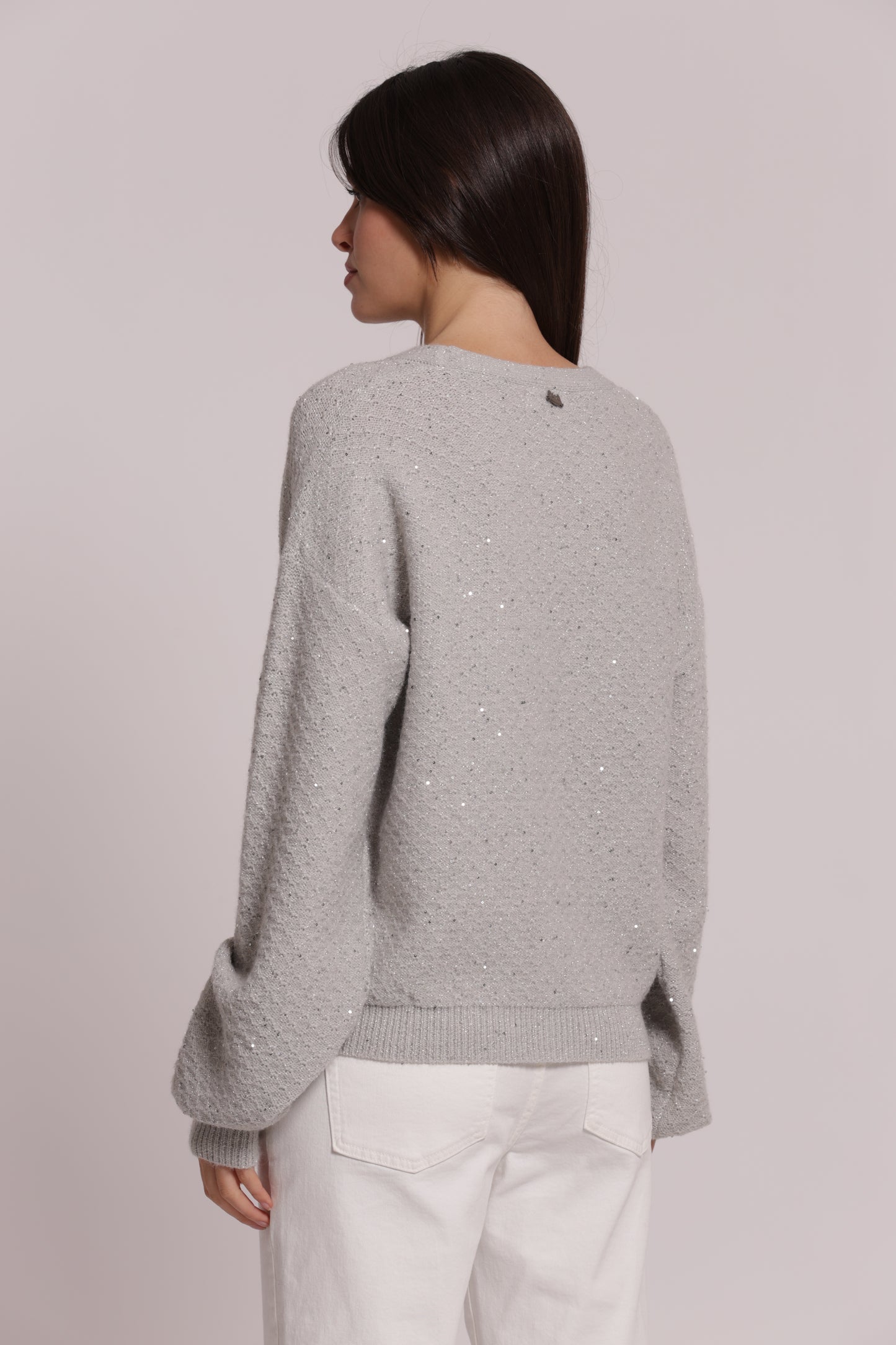 MAGLIA CARDIGAN CON PAILLETTES