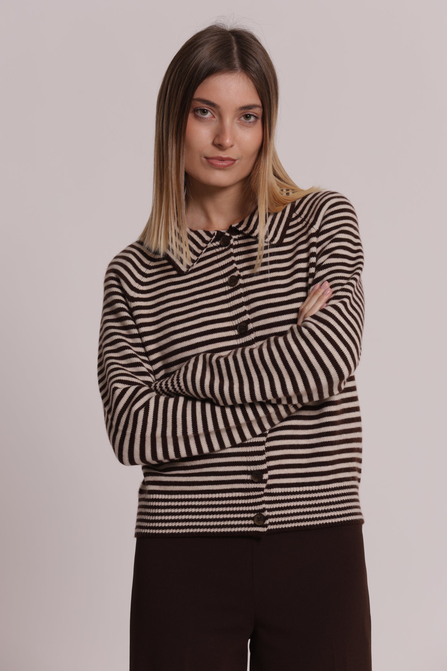 MAGLIA CARDIGAN A RIGHE