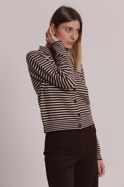 MAGLIA CARDIGAN A RIGHE