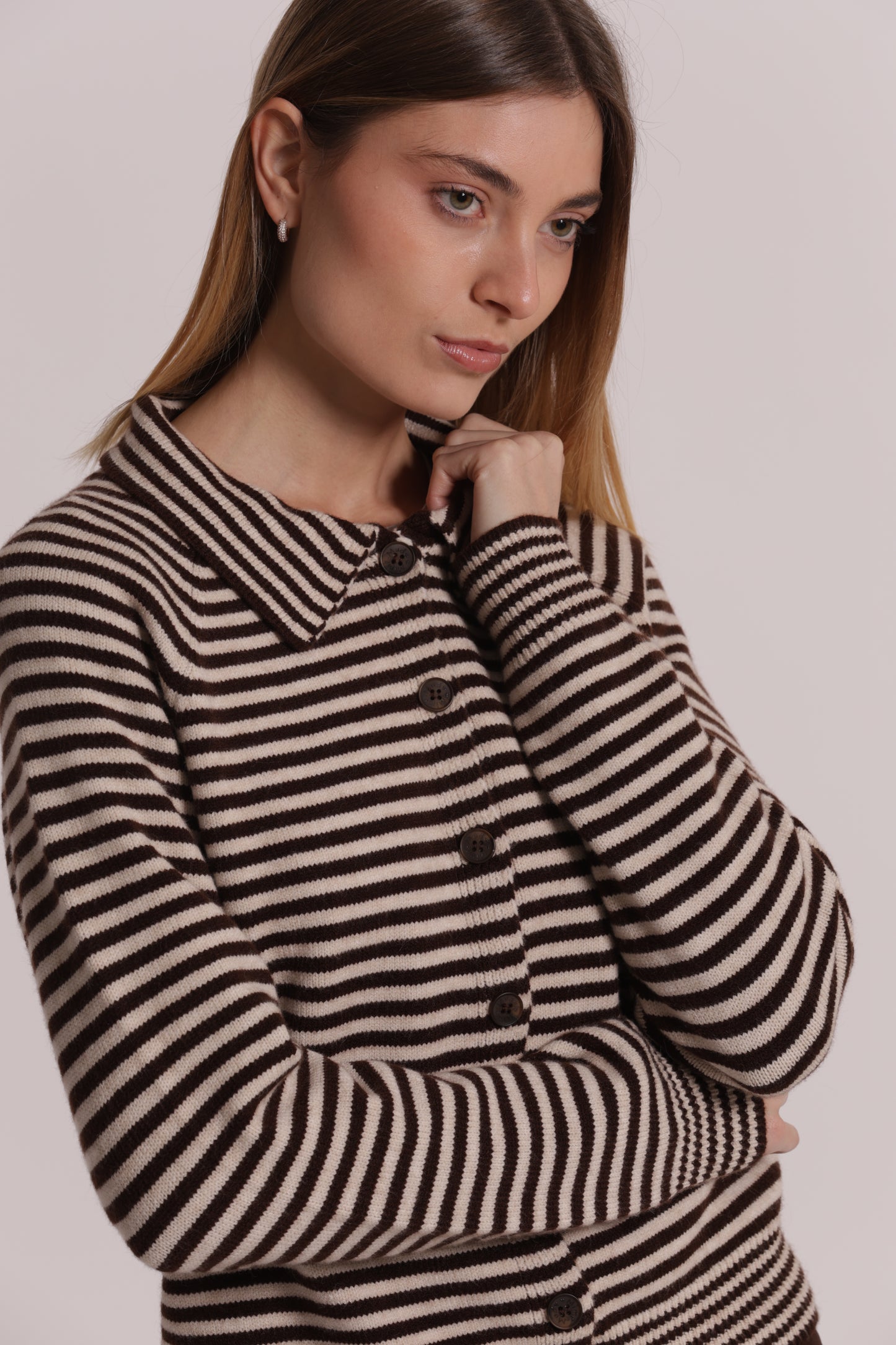 MAGLIA CARDIGAN A RIGHE