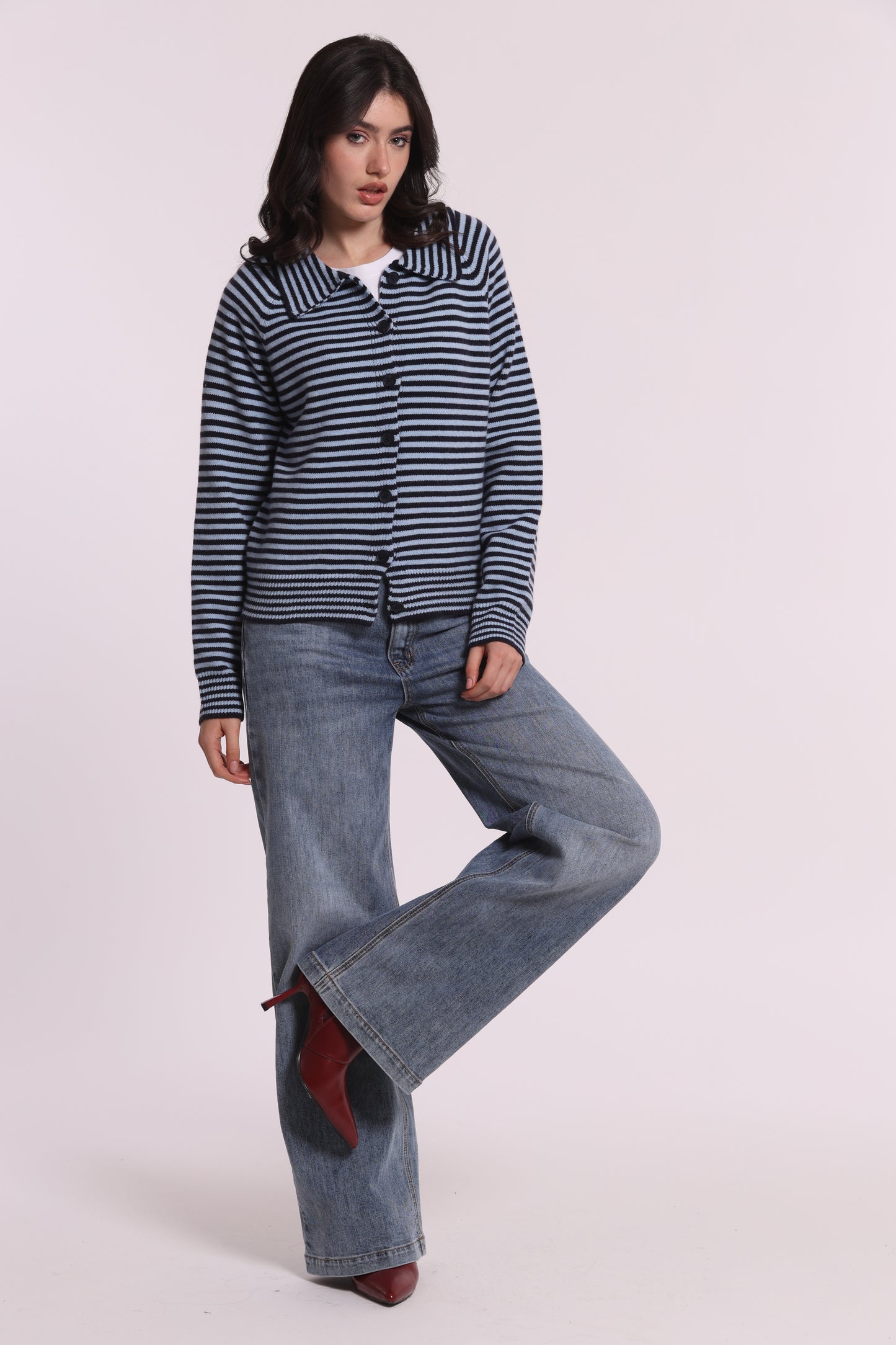 MAGLIA CARDIGAN A RIGHE