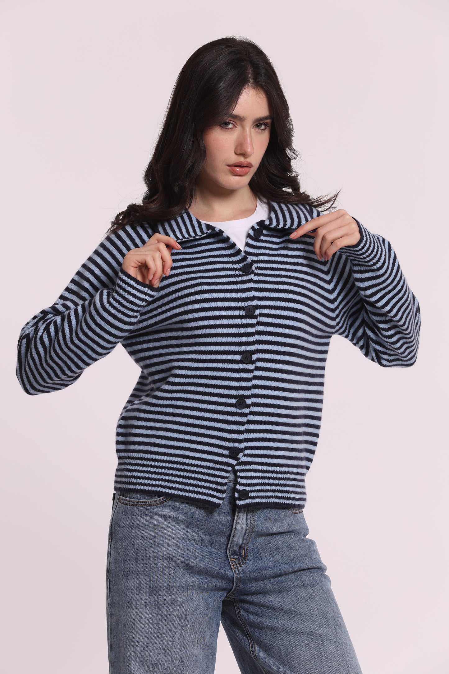 MAGLIA CARDIGAN A RIGHE
