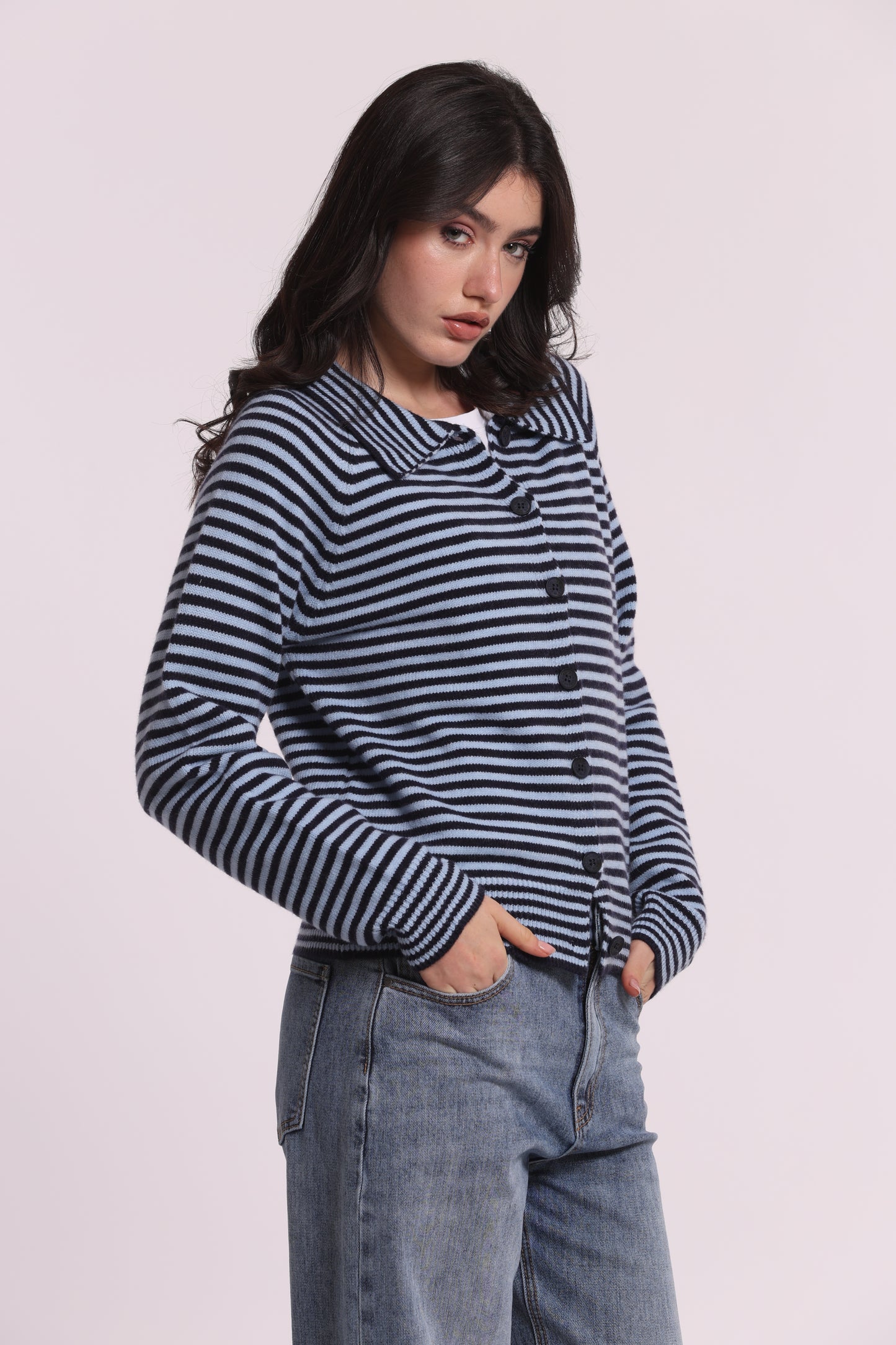 MAGLIA CARDIGAN A RIGHE