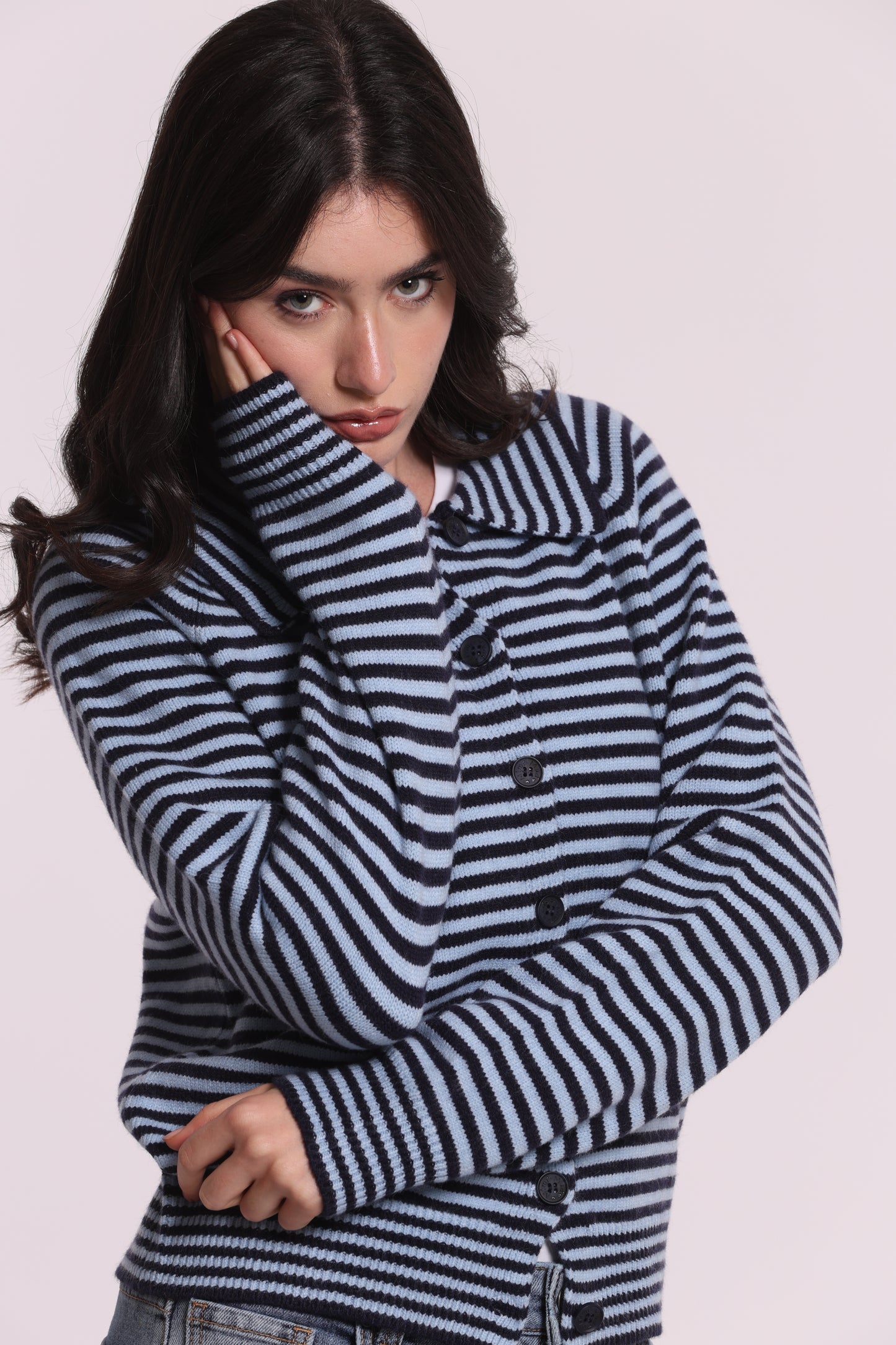 MAGLIA CARDIGAN A RIGHE